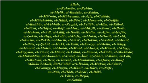 Esmaül Hüsna Duası Okunuşu ve Anlamı