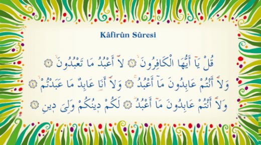 Kafirun Duası Okunuşu ve Anlamı