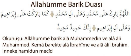 Salli Barik Duaları Okunuşu ve Anlamı